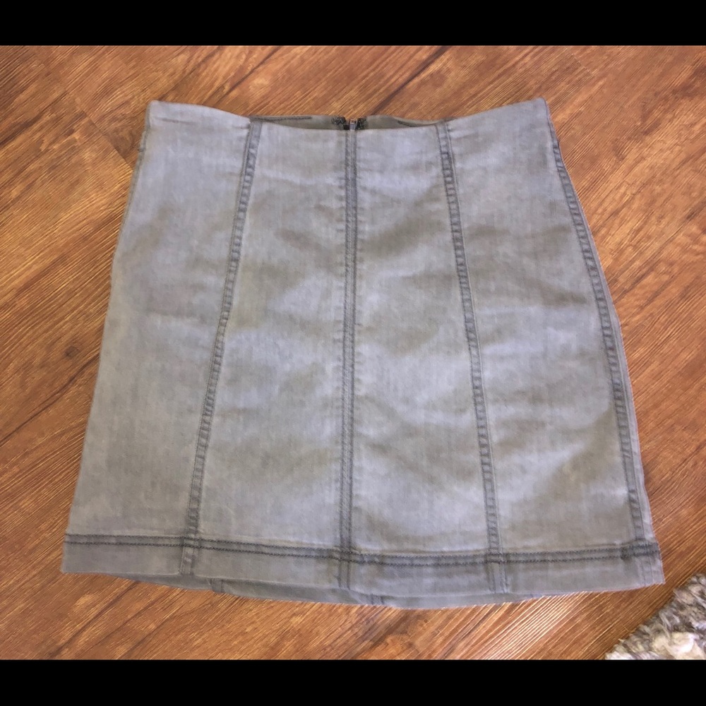 Gray Free People Mini Skirt